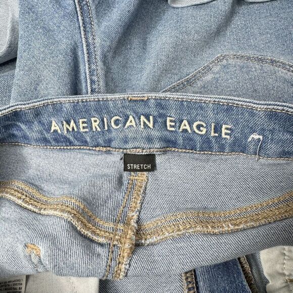 American Eagle Outfitters Curvy Mom Short Cotton Blend Blue women's size 6 - Picture 3 of 5